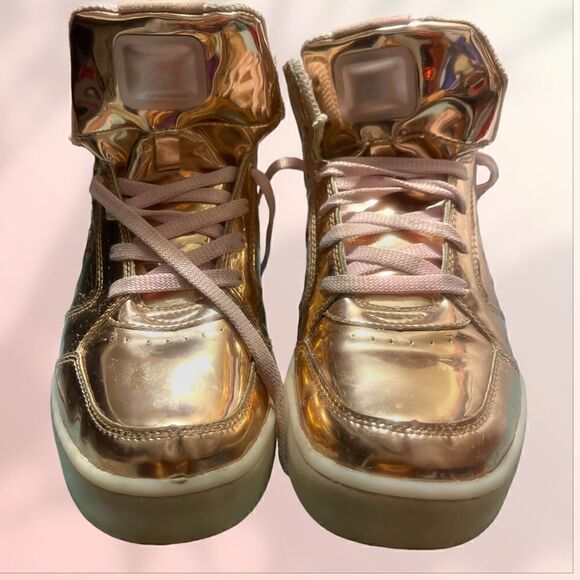 Sketchers Rose Gold Energy Lights Dance And Dazzle Girls Shoes size 5 - Picture 6 of 6